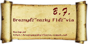 Breznyánszky Flávia névjegykártya